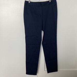 J.McLaughlin Textured Cotton Blend Pants Navy Blue 10